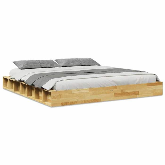 VidaXL Bed Frames Without Mattress 200 X 200 Cm Solid Oak Wood 3324127