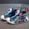 Kids Rotating Buckle Closed-Toe Sandals With LED Light Boys Girls Ages 4-12 Rubber Sole Comfortable Shoes