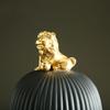 Chinese Ceramic Storage Jar Decoration Vase Household Sealed Jar Modern Living Room Decoration Creative Lion Cover Ginger Jar
