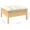 Vidaxl 7-Cz. Set da Giardino, Cuscini Crema, Pino