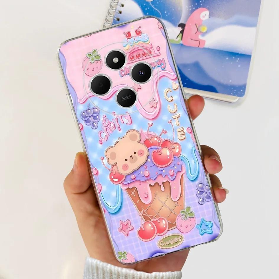 For Xiaomi Poco C75 Case 2024 New Stylish Flower Soft Transparent Silicone Phone Cover For Xiaomi Poco C75 4G C 75 PocoC75 Coque