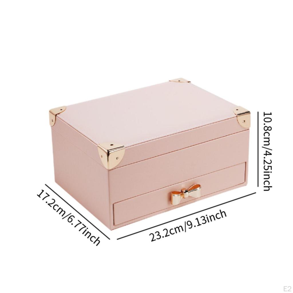 Bijley Box Travel Jewelry at 2 Single Levels Portable Organizer of for