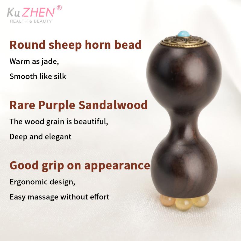 1Pc Rosewood Gua Sha Face Skin Care Massage Sticks Eye Relaxation Spot Treatment & Anti-aging Massager Rotate Decompression Toys