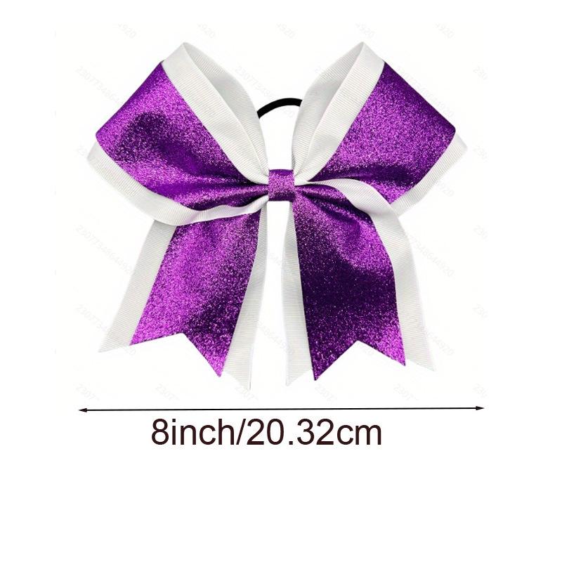 Funkelndes Schleifen-Haargummi mit doppelter Schicht - Cheerleader-Accessoire