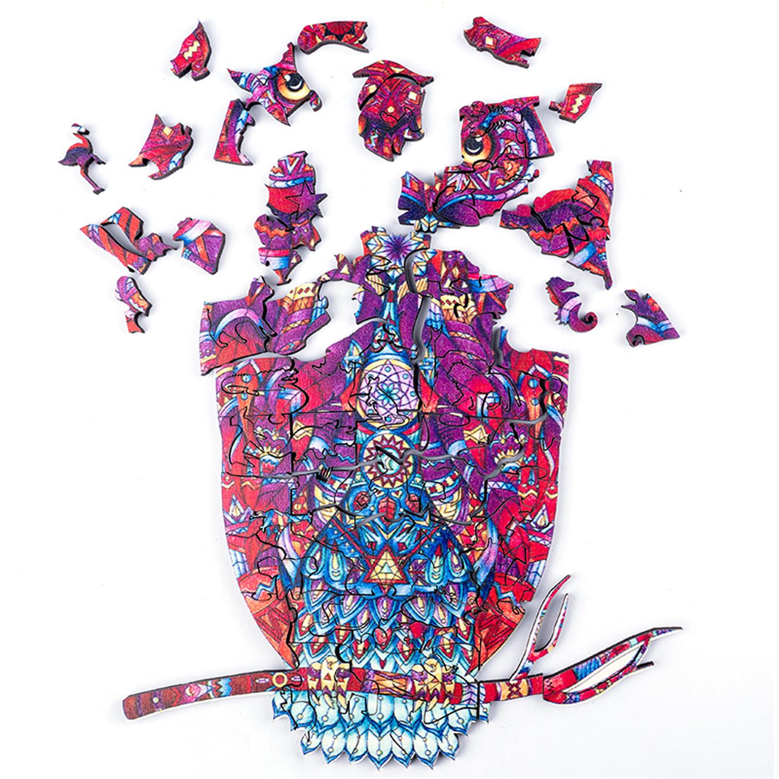 (H0826)3D трехмерная креативная деревянная головоломка для взрослых и детей с рисунком — фото 7