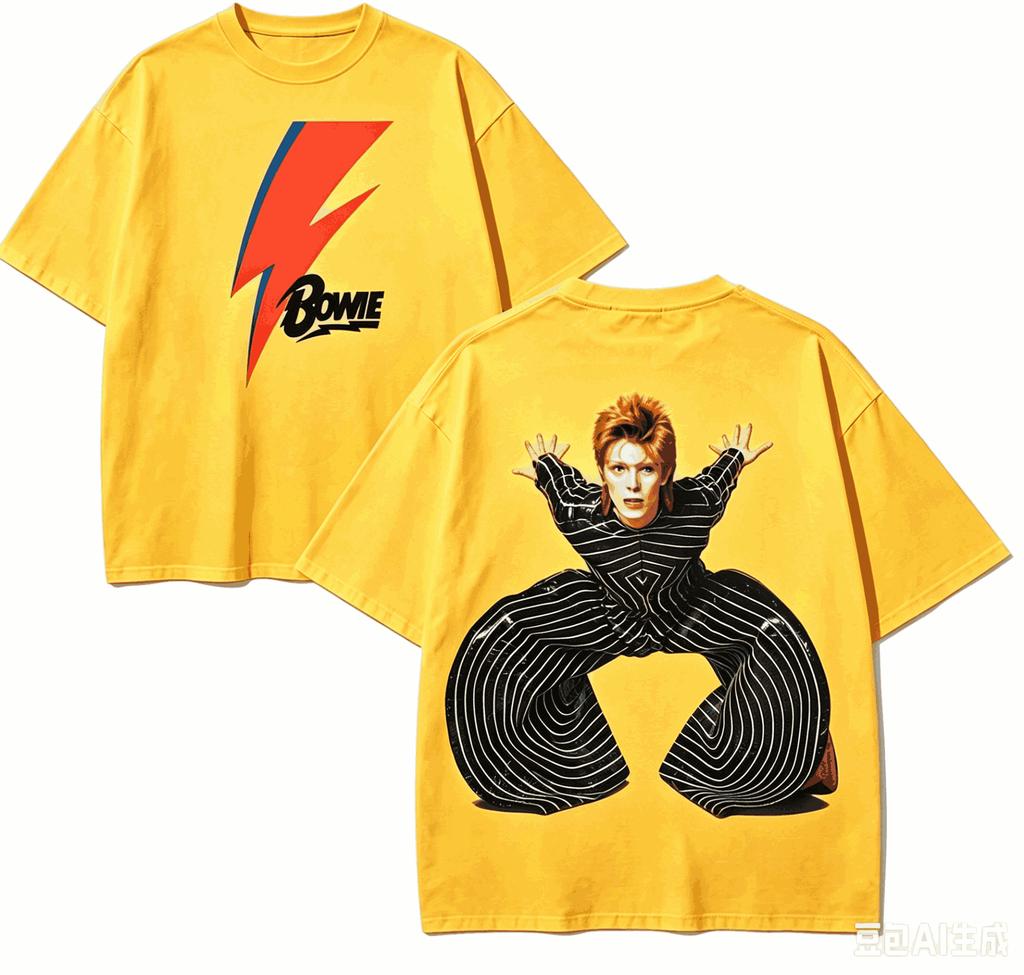 David Bowie Maglietta Regalo per Fan Unisex Unisex Harajuku Oversize Unisex Manica Corta Streetwear Alta Qualità Comoda Classica