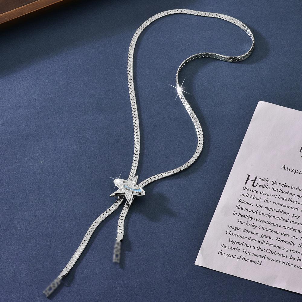 

Цепочка для свитера Lucky Star осень/зима с кисточками — универсальный дизайн с длинной звездой