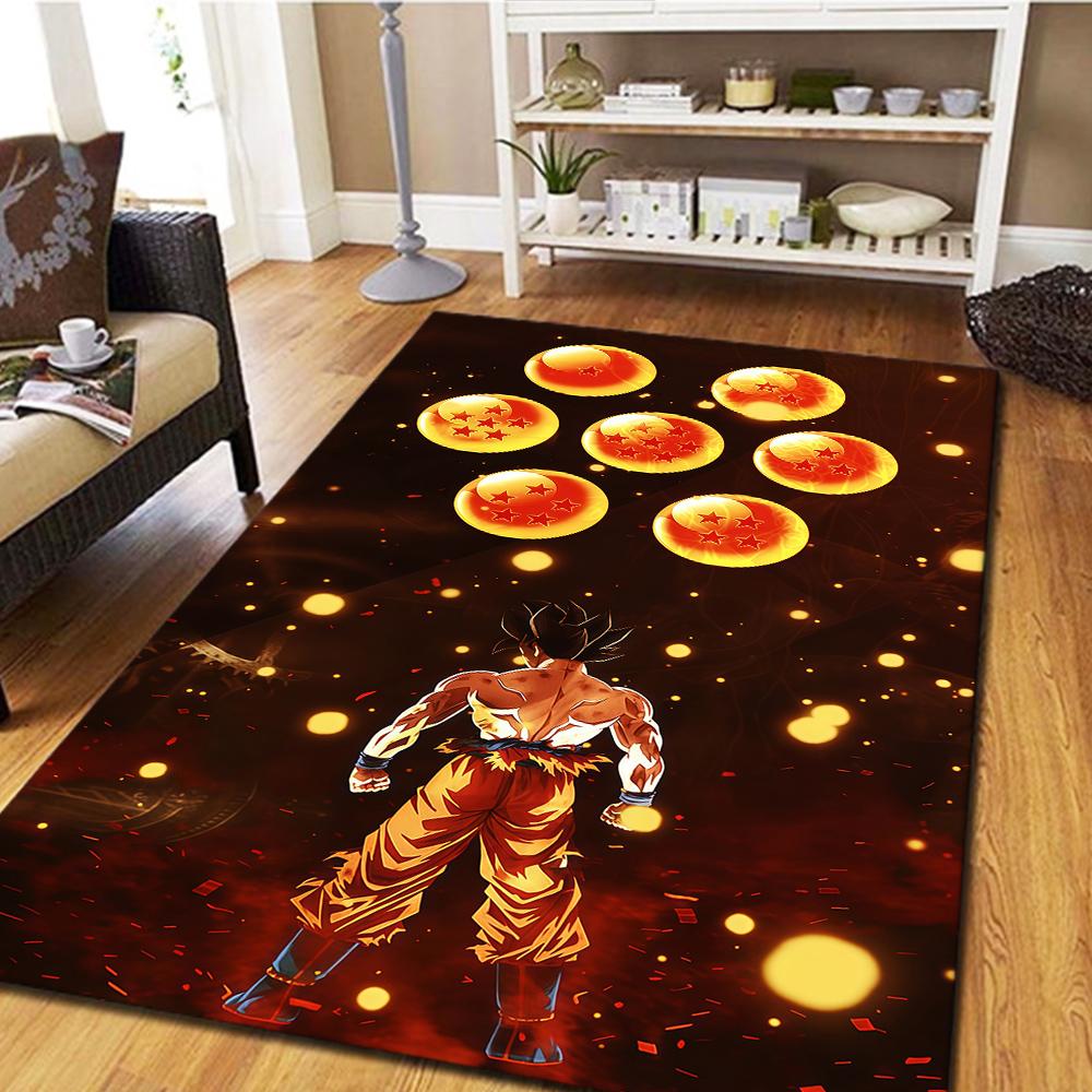 Son Goku Carpet for Living Room, Digital Print Floor Mat, Cool Movie Bedroom Rug, Home Decor -HYQ23