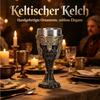 Keltischer Wikinger Edelstahlkelch – Retro Mythologie Dekorative Weinglas