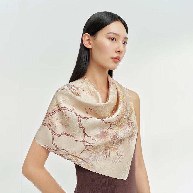 

Wansli Heavy Jacquard Silk Square Scarf - Huashanyin Print