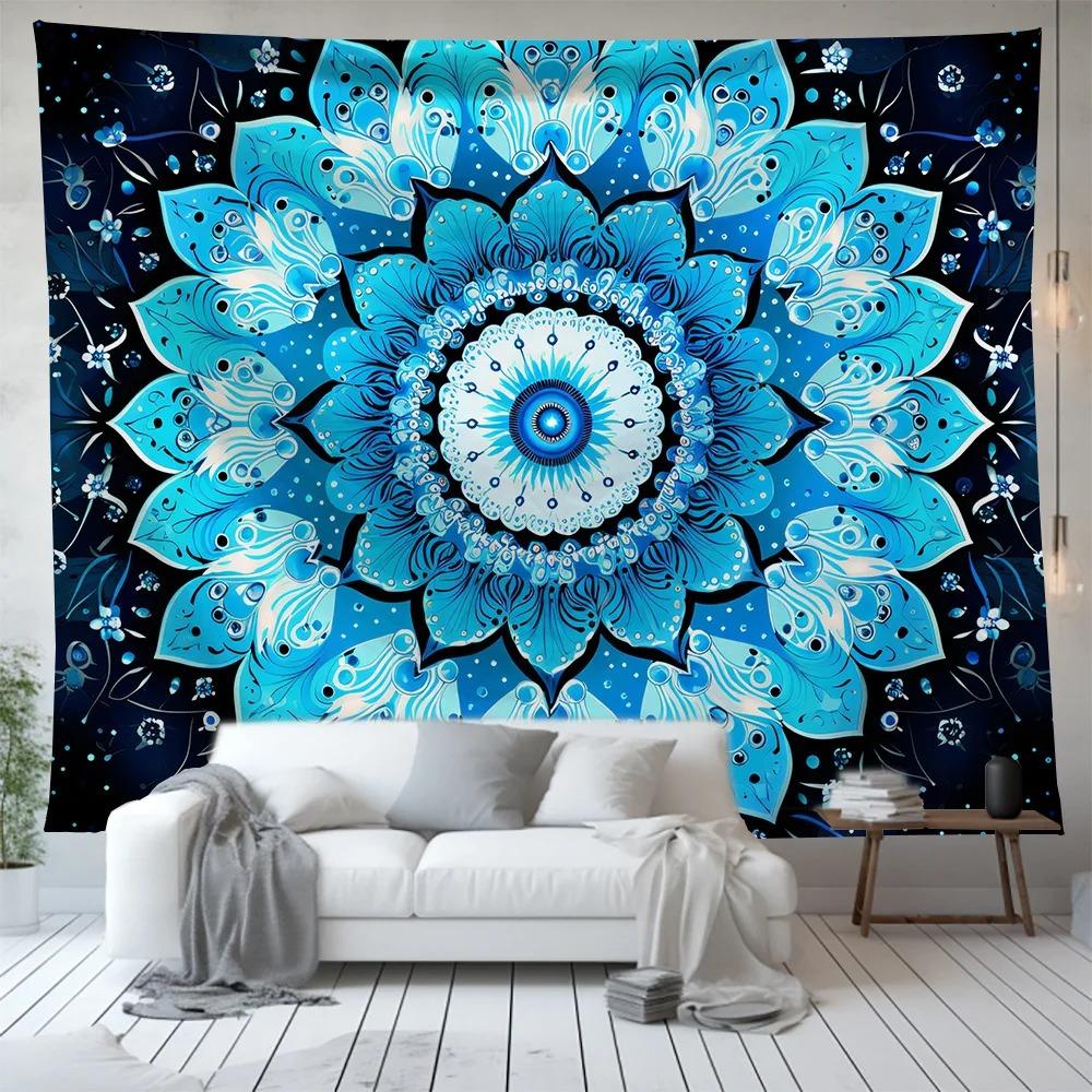 

Синий волшебный круг узор украшения спальня гостиная гобелен украшения дома стены гобелен 170x200cm