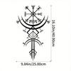 Viking Metal Wall Art Norse Rune Decor Medieval Nordic Mythology Iron Hanging Gothic Home Office Bedroom Living Room Bathroom Kitchen Sign