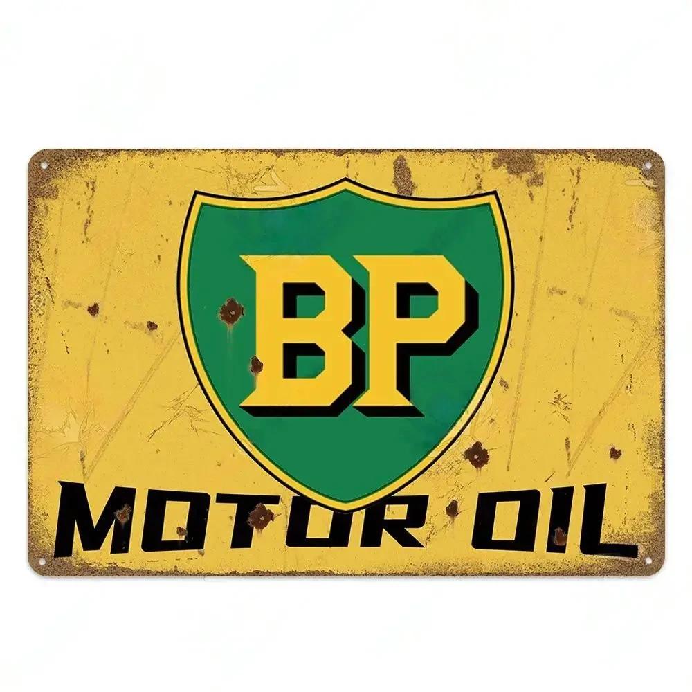 Engine Lubricate Oil Garage Wall Decor Metal Tin Sign Vintage Rusty Crafts Poster Signs Motor Car Shop Decor Tinplate Plaques