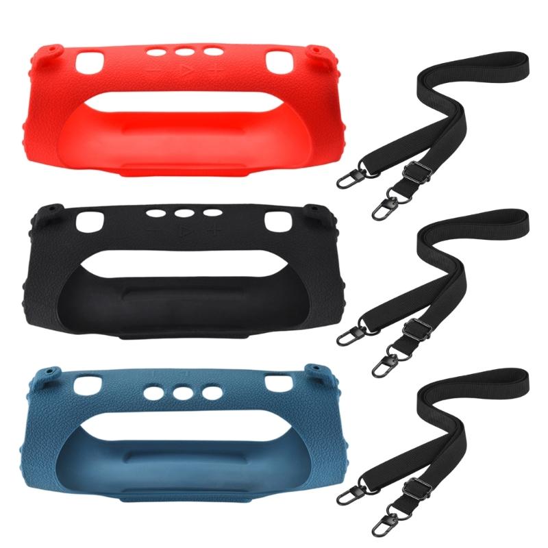 Portable Silicone Cover with Carrying Straps Protective Skin for Charge 6 Speakers, Water Resistant
