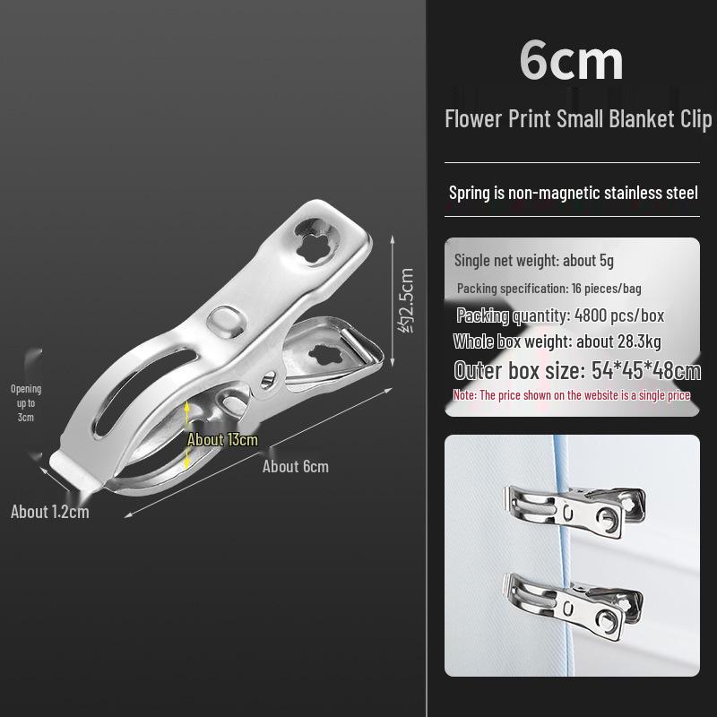 Windproof Stainless Steel Clothes and Quilt Clips: For Quilts, Pants, Socks, and More