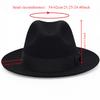 High Quality Large Size Wool Fedoras Hats British Retro Panama Hat Big Brimmed Top Hats Big Head Tibetan Style Jazz Hat 54-62Cm