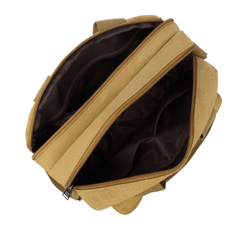 Canvas Handbag Men's Business Briefcase Shoulder Crossbody Bag