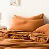 Ensemble de 2 Taies d'oreiller Douces Respirantes 100% Lin Housse de Coussin Décoratif Carré Différentes Tailles pour Lit Canapé Sofa Enveloppe