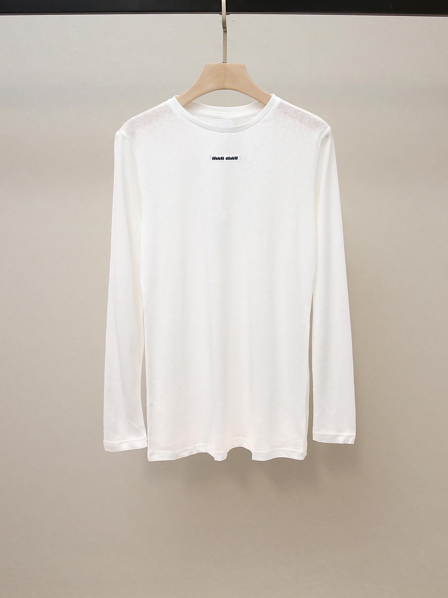 

Elegant Women s French Applique Sheer Crew Neck Long Sleeve Tee Medium белый