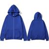 Unisex Hooded Zip-Up Sweatshirt Solid Color Fleece Pullover Casual Long Sleeve Top Winter