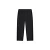 Li Ning Sports Lifestyle Series Solid Color Straight Leg Fleece Warm Loose Knit Sweatpants Men Bottoms Black AKLT901-1