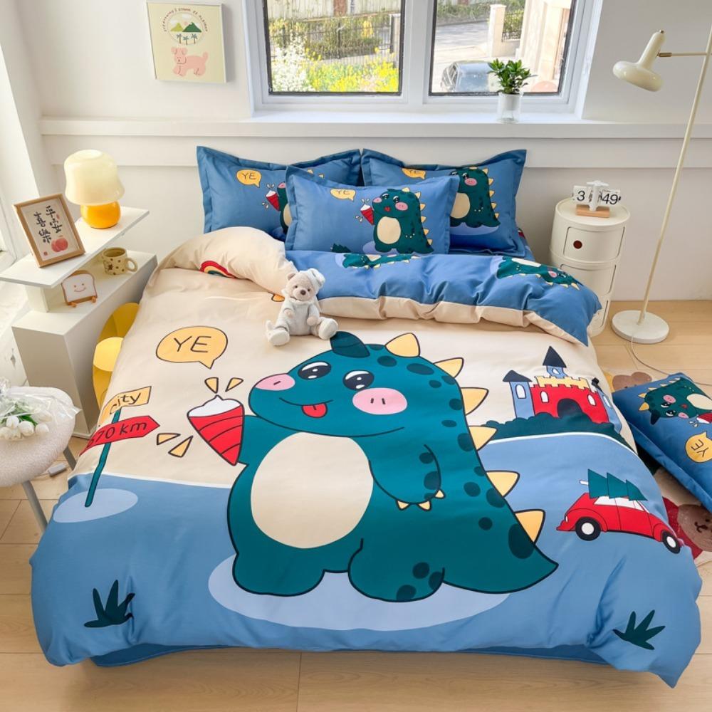 The Beautiful Girl Motif ,Microfibre Bedding Sets, Children's Bed Decor Duvet Cover for Teenagers Adult 3-Piece  Puppy Bed Linen