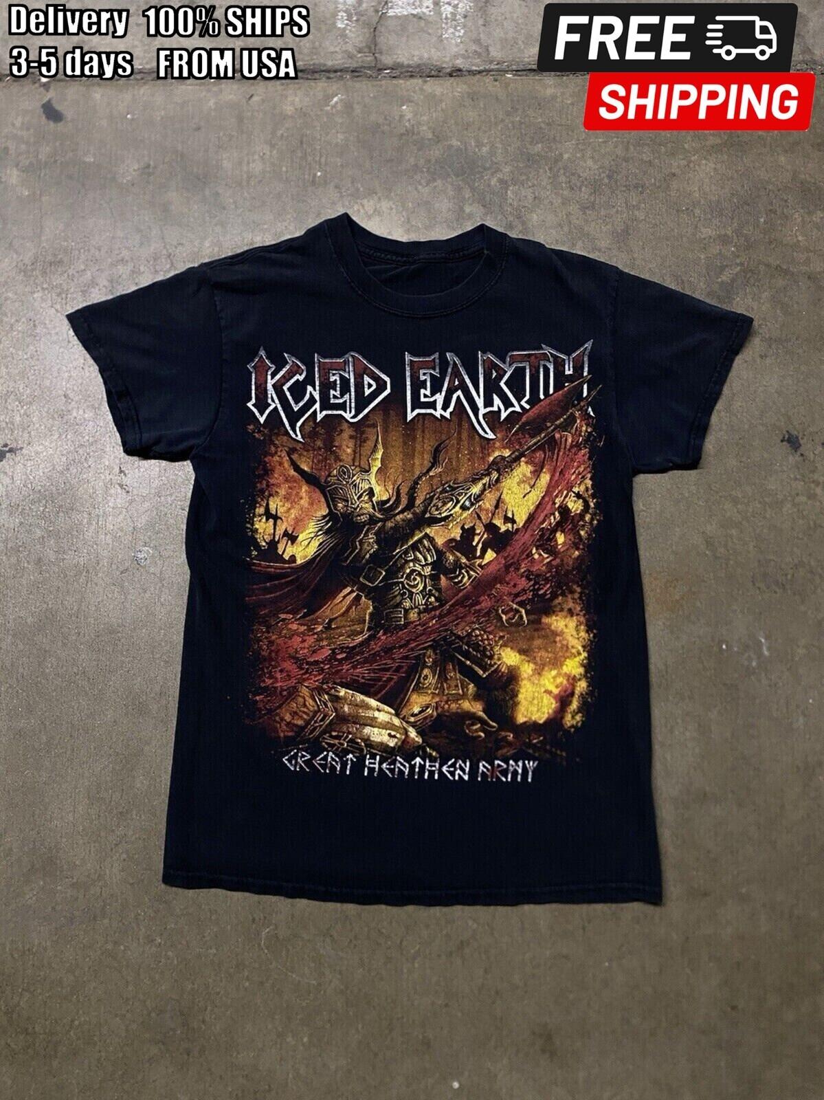 Iced Earth Rare Viking Metal Band T-Shirt Cotton Unisex Tee Size S to 5XL US485 S