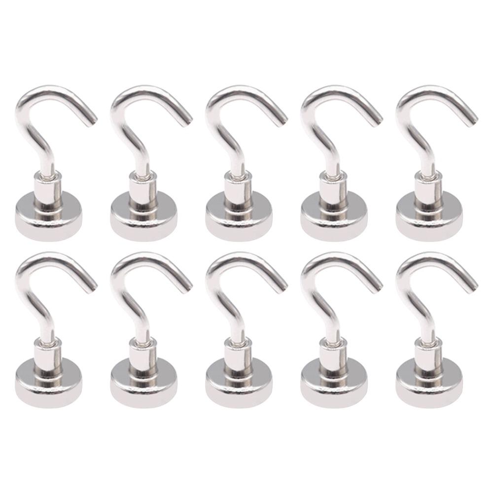 10PCS Powerful Magnetic Hooks Heavy Duty Key Hooks Durable Suction Storage Hooks  Home Kitchen Bar