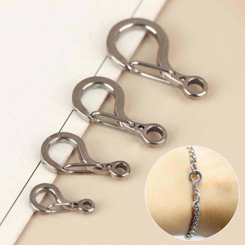 1/2Pcs Small Size Key Chain Buckle Spring Buckle Outdoor Edc Tool Keyring Accessories Titanium Alloy