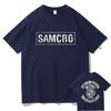 Sons of Anarchy SAMCRO Trend Men Clothes Fashion T-Shirts Streetwear 100% Cotton Loose Tops Breathable Tee Men Clothing T Shirts