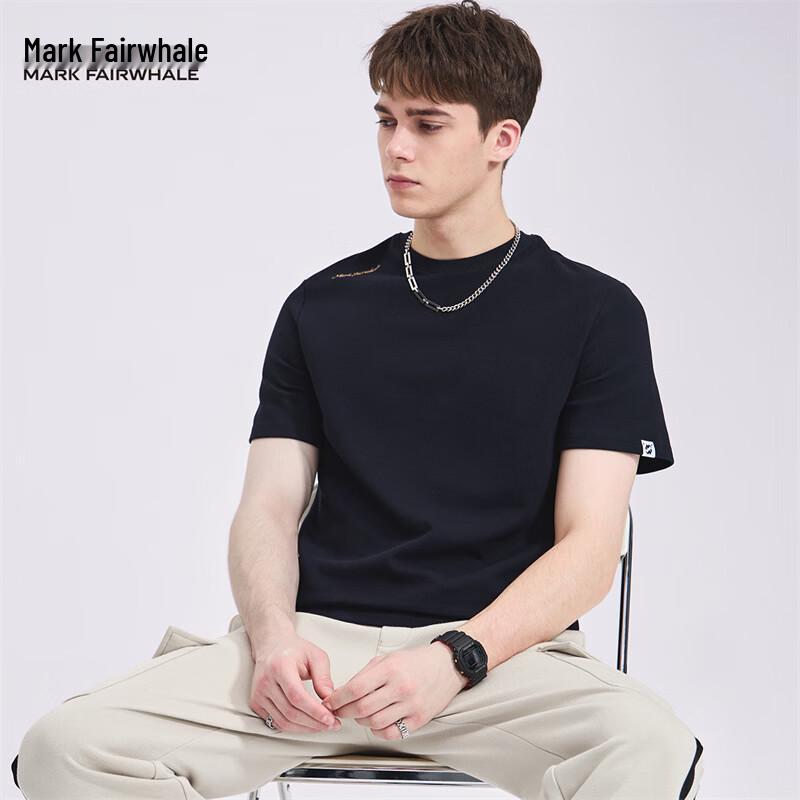 Mark Fairwhale Men s 5A Antibacterial Embroidered Crew Neck T-Shirt 3XL