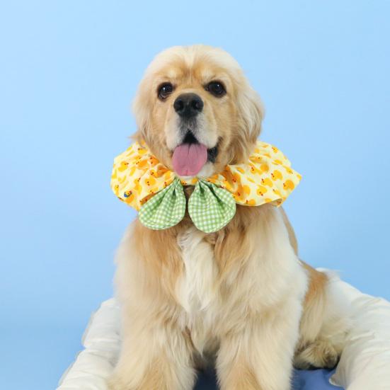 

Dog Bandana Bib Cute Yellow Duck Design Dog Saliva Towel Adjustable Pet Collar Scarf for Small Medium Large Dogs Cats S B