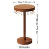 Round Calligraphy Brush Hanger Desktop Storage Traditional Writing Brush Organizer Wood Color 12 / 18 Brushes