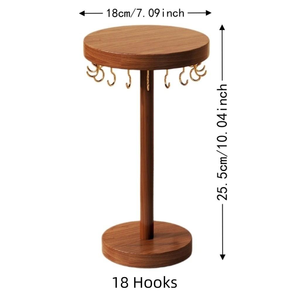 Round Calligraphy Brush Hanger Desktop Storage Traditional Writing Brush Organizer Wood Color 12 / 18 Brushes