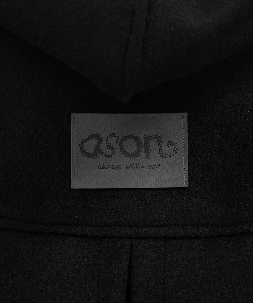 ASON Allo Hood Long Coat / Black