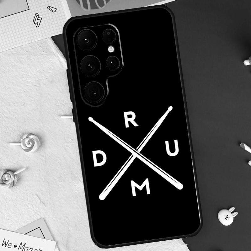 Musical Drum Drumsticks Drummers Case For Samsung Galaxy S26 Ultra S23 S22 S21 S20 S24 S25 Ultra S10 Plus S25 FE Cover Shell