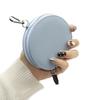 Solid Round Mini Wallet Women Portable Coin Bag Men Cosmetic Bag Multi-functional Student Coin Purse Keyring