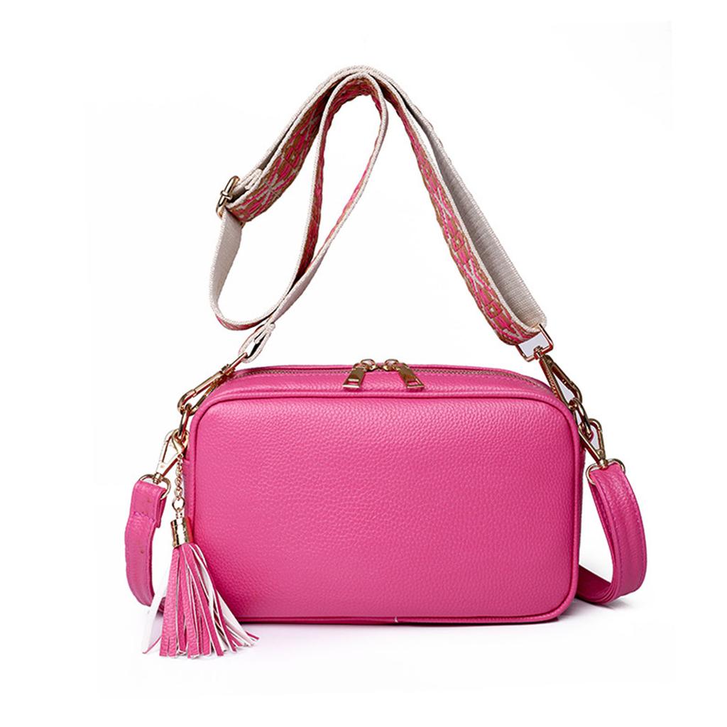 European and American Tassel Women's Bag Ethnic Style Shoulder Strap Messenger Bag Phone Wallet Leather Crossbody Bag