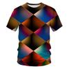 Summer Fashion Colour Light Spectrum Men T-shirt New Casual Printing Fun Tees Trend Personality Leisure O-neck Short Sleeve Tops