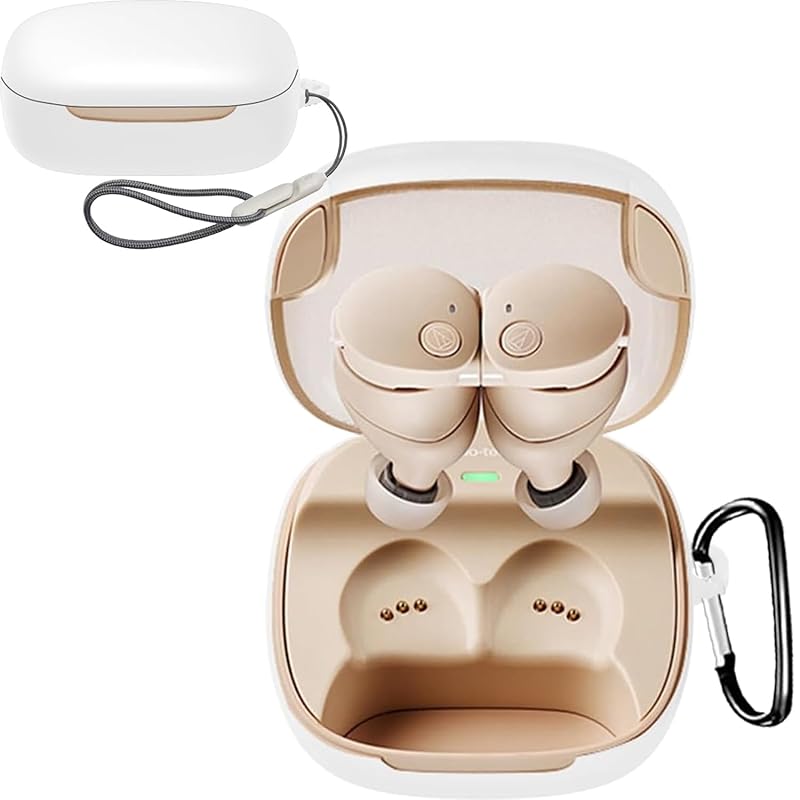 

For Audio Technica (Audio Technica) ATH-CKS50TW2 BG(E) case Cover [HNWEIWEI] for silicon storage case convenience With carabiner trip lightweight