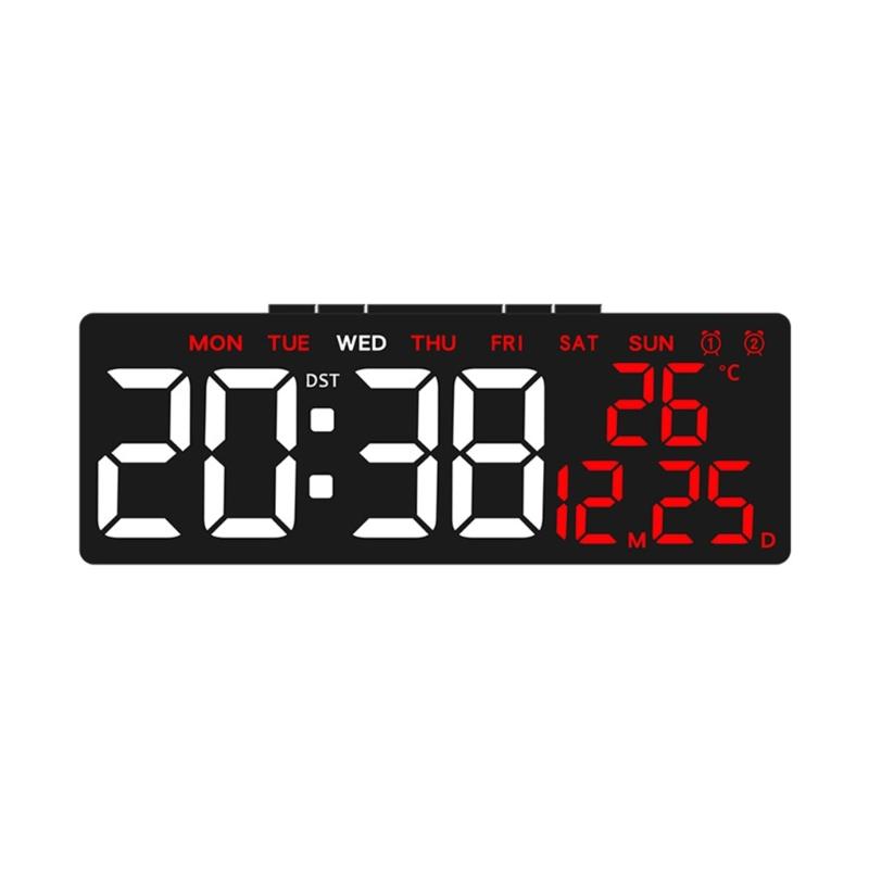 Modern LED Desk Clock With USB Charging Port And Multiple Alarm Setting Adjustable Brightness Digital Alarm Clock