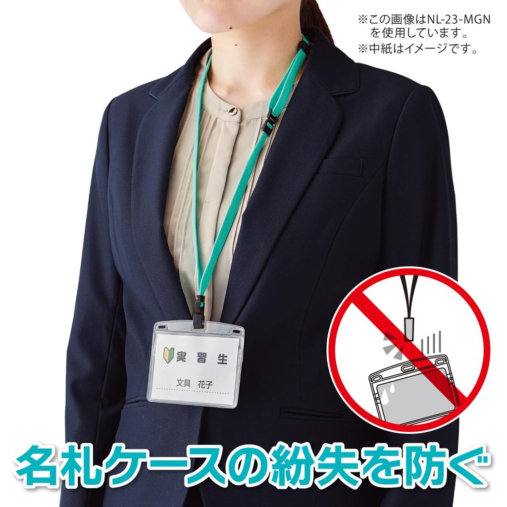 Open Industrial Hanging Name Badge, Name Plate, Card Holder, Name Holder, 10-Pack, Zippered, Soft Case, Blue, NL-23-BU