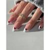 24 Almond-shaped Red French Manicure Nail Stickers, a Set of Almond-shaped Acrylic Nail Stickers for Perfect Fit.