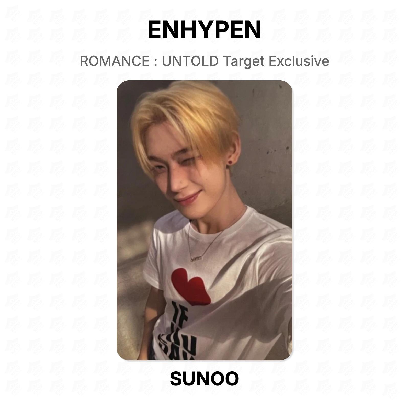 ENHYPEN ROMANCE : UNTOLD Target Exclusive Official Photocard SUNOO