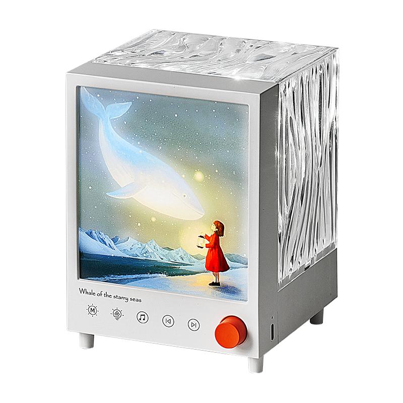 

Bluetooth Aurora Box Настольный окружающий свет с бесступенчатой регулировкой яркости, проектор белого шума, ночник для рождественского подарка