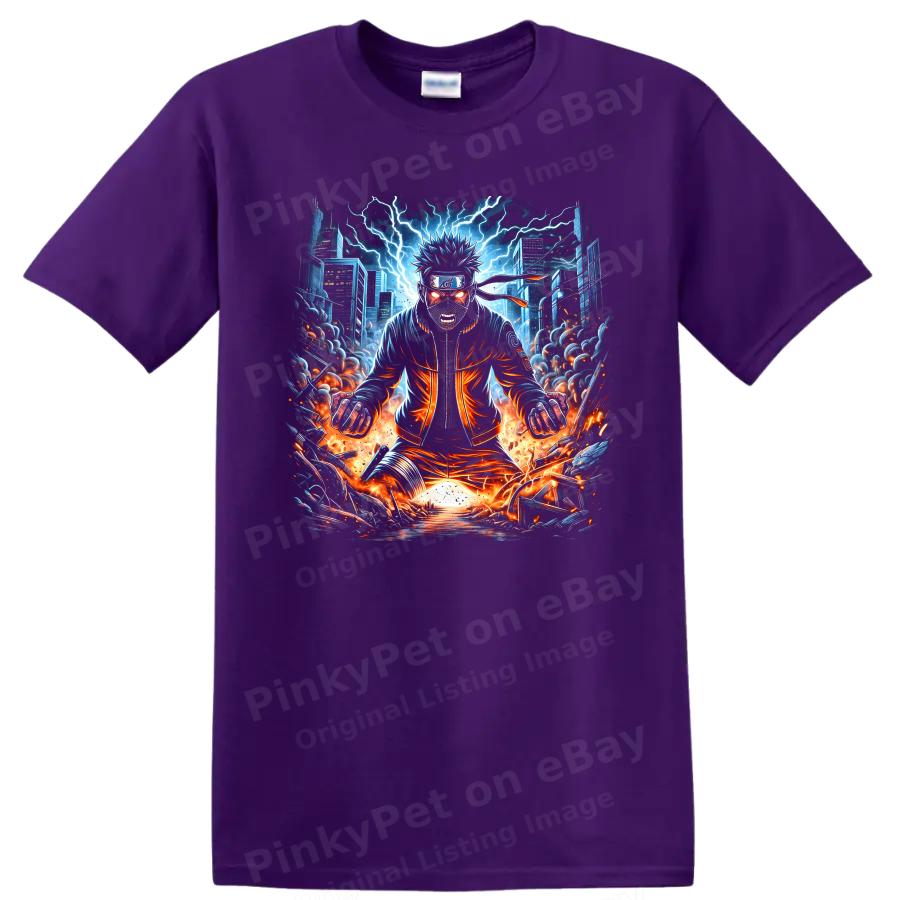 Uzumaki Anime T Shirt Lightning City Warrior Graphic Tee Gift for Fans