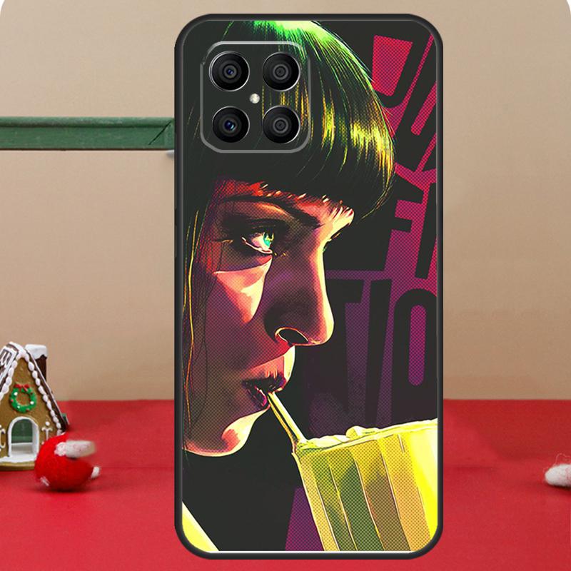 

Mia Pulp Fiction Case For Honor Magic 6 7 8 Pro Honor 400 200 70 90 Lite X8c X8b X9a X9b X9c X9d Win RT Cover Honor 200 Pro