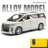 RE021:24 Key Control Version Toyota Alphard MPV Alloy Car Model Diecasts Metal Vehicles Car Model Sound and Light Childrens Toy Gift