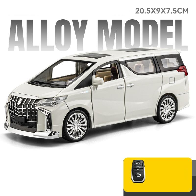 

1:24 Key Control Version Toyota Alphard MPV Alloy Car Model Diecasts Metal Vehicles Car Model Sound and Light Childrens Toy Gift белый