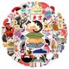 50-Piece Cartoon Japanese Minimalist Graffiti Stickers - Creative Waterproof Decorative Decals for DIY (Anime Worlds Store)